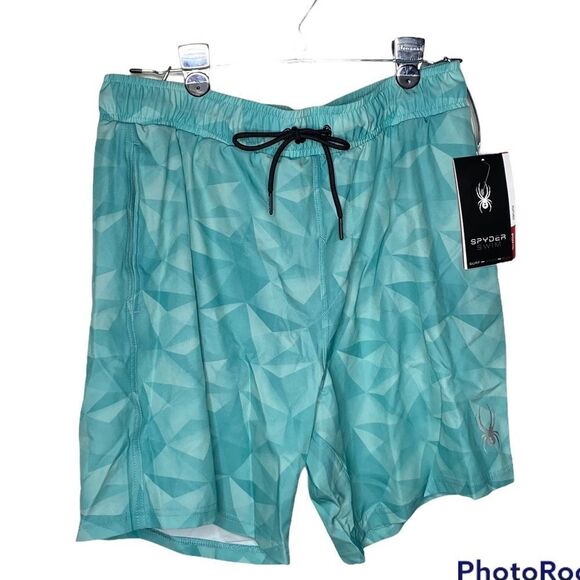 Spyder Swim trunks Board Shorts NWT L quick dry mesh lining pocket UV protect